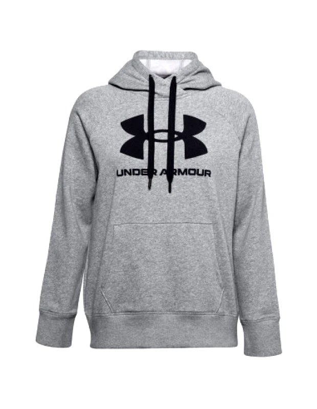 Under armour Under Armour Rival Logo Μακρύ Γυναικείο Fleece Φούτερ με Κουκούλα Γκρι 1356318-035