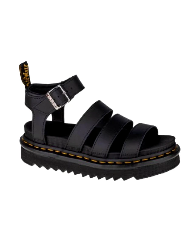 Dr. Martens Dr. Martens Blaire Δερμάτινα Γυναικεία Σανδάλια Flatforms σε Μαύρο Χρώμα 24235001