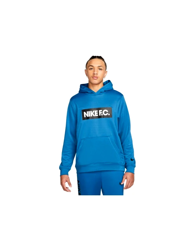 Nike Nike Football F.C. Libero Ανδρικό Φούτερ με Κουκούλα και Τσέπες Μπλε DC9075-407