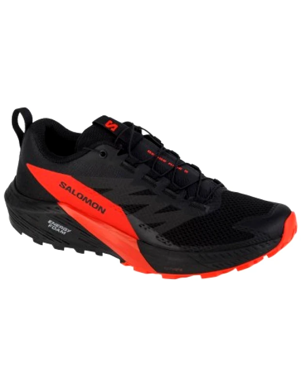 Salomon Salomon Sense Ride 5 L47214300 Ανδρικά Αθλητικά Παπούτσια Trail Running Black / Fiery Red