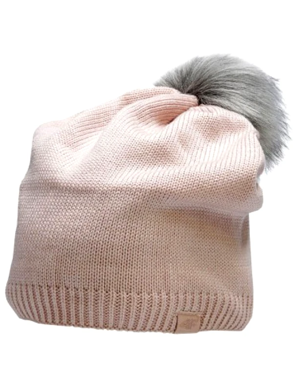 4f 4F Pom Pom Beanie Ανδρικός Σκούφος Πλεκτός σε Ροζ χρώμα H4Z22-CAD009-56S