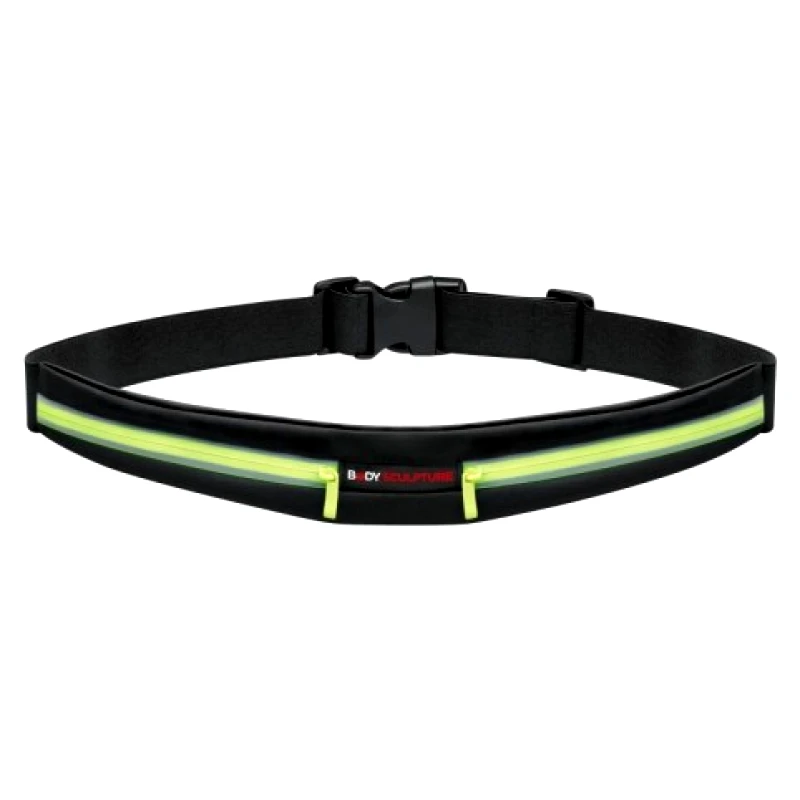 Body Sculpture Body Sculpture Reflective Running Belt BP-105 Τσαντάκι Μέσης για Τρέξιμο Μαύρο