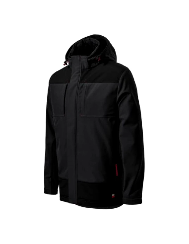 Rimeck Rimeck Vertex Ανδρικό Χειμωνιάτικο Μπουφάν Softshell Αδιάβροχο και Αντιανεμικό Μαύρο MLI-W5594