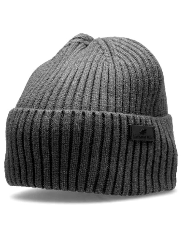 4f 4F Beanie Ανδρικός Σκούφος Πλεκτός σε Γκρι χρώμα H4Z22-CAM003-23M