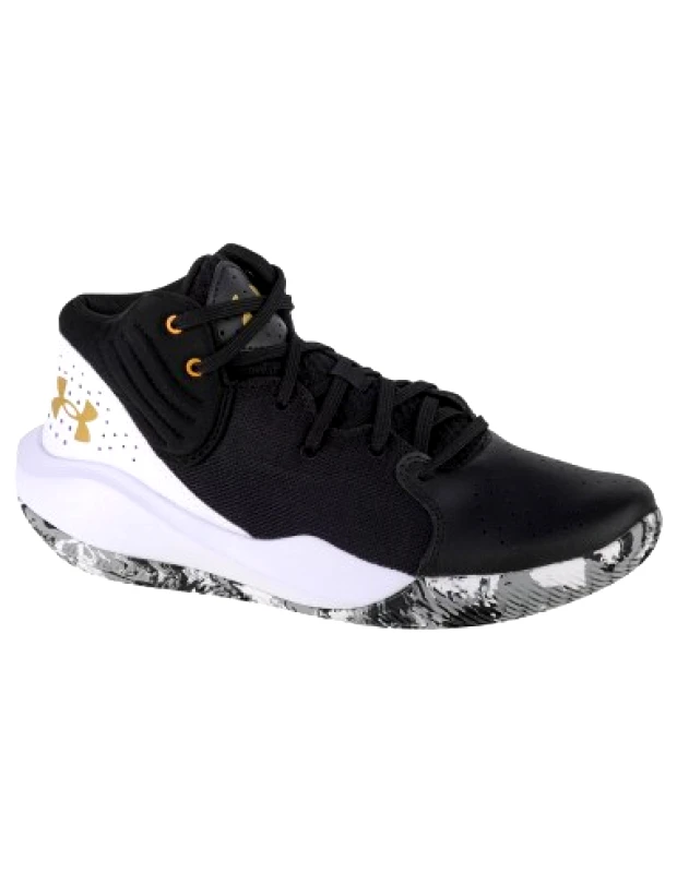 Under armour Under Armour Jet 21 3024260-006 Ψηλά Μπασκετικά Παπούτσια Black / White / Metallic Gold