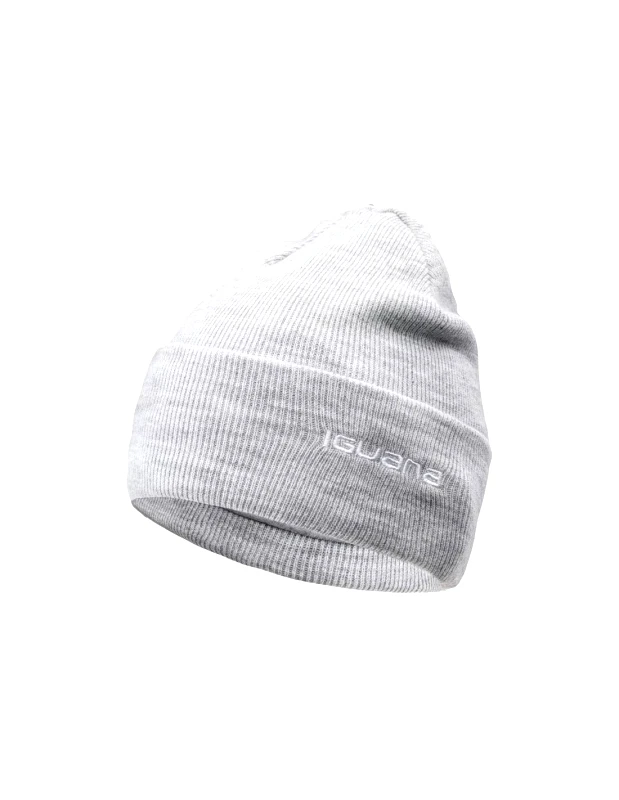 Iguana Iguana Lea Beanie Γυναικείος Σκούφος με Rib Πλέξη σε Γκρι χρώμα 92800337317
