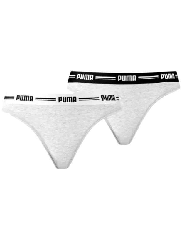 Puma Puma Γυναικεία String 2Pack Γκρι 907854-05