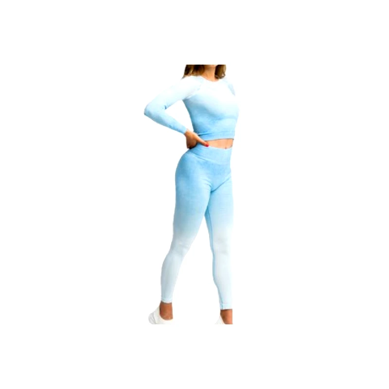Gymhero Gymhero Leggins Ombre Γυναικείο Μακρύ Κολάν Ψηλόμεσο Μπλε