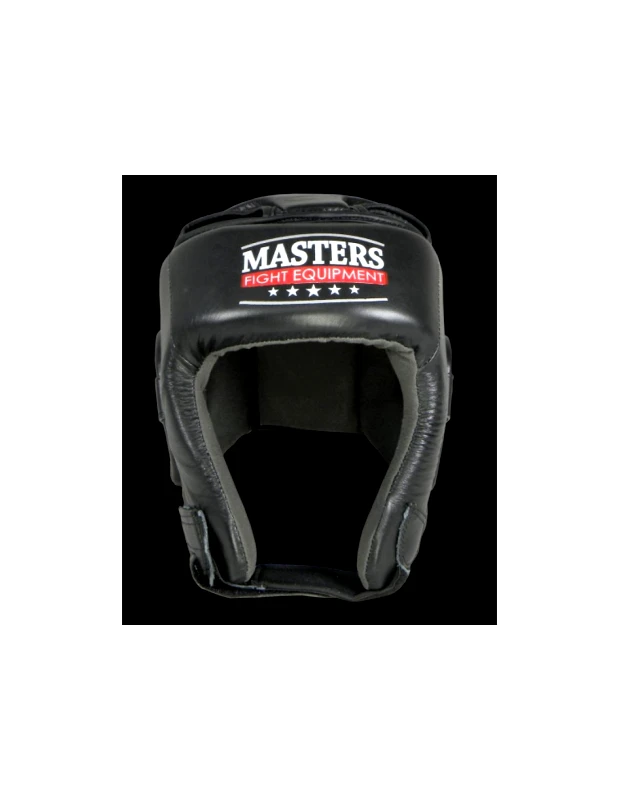 Sport Masters Sport Masters KTOP1 0217-02M Κάσκα Πυγμαχίας Ενηλίκων Aνοιχτού Τύπου Δερμάτινη Μαύρη