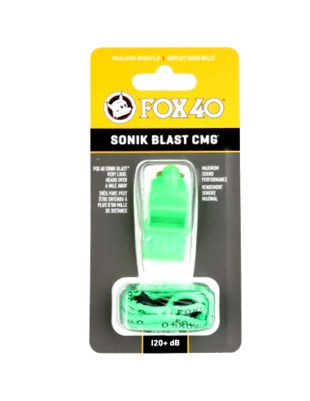 Fox Sonik Blast CMG whistle green string