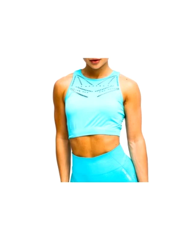 Gymhero GymHero Venice Beach Top Short Bra BRASHORTBABYBLUE