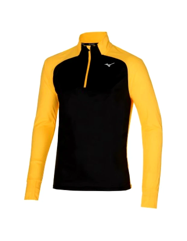 Mizuno Mizuno Hybrid J2GC152509 Ανδρικό Αθλητικό T-shirt Κοντομάνικο με Φερμουάρ Μαύρο J2GC152509