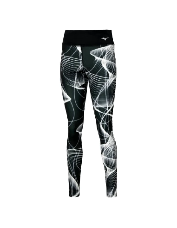 Mizuno Mizuno Running Γυναικείο Μακρύ Κολάν Ψηλόμεσο Μαύρο J2GB270309