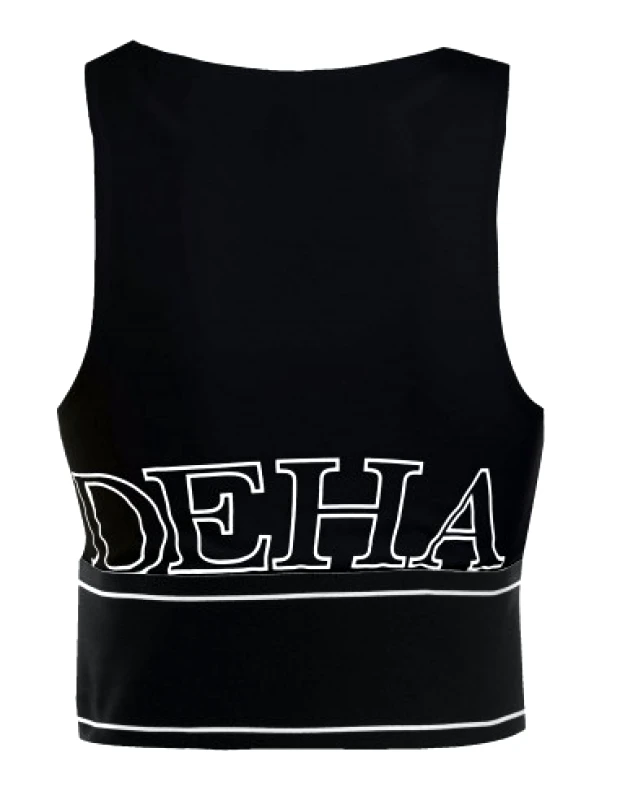DEHA Deha B64401 Γυναικείο Crop Top Αμάνικο Καλοκαιρινό Μαύρο B64401-10009