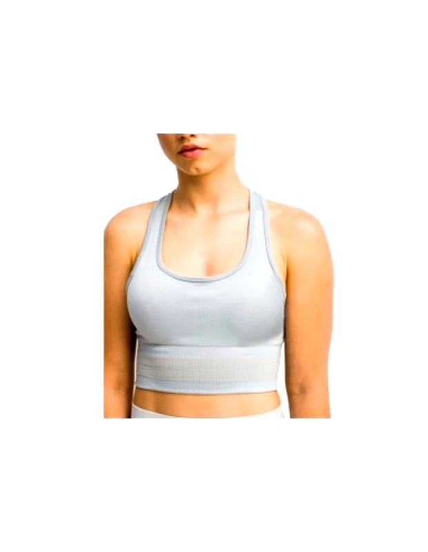 Gymhero GymHero Μπουστάκι με ρίγες BRA-GRAPHITE