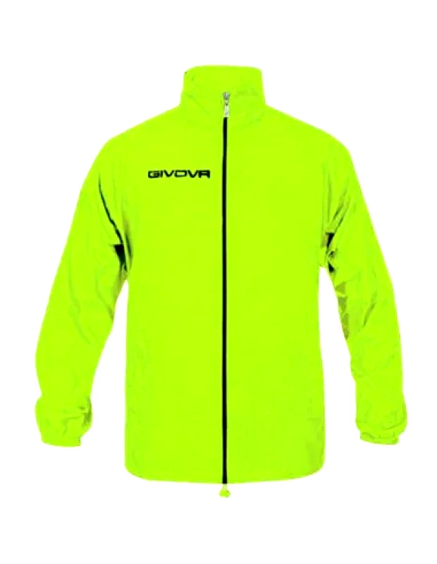 Givova Rain Basico RJ001 Ανδρικό Μπουφάν Αδιάβροχο και Αντιανεμικό Yellow Fluo φωτογραφία