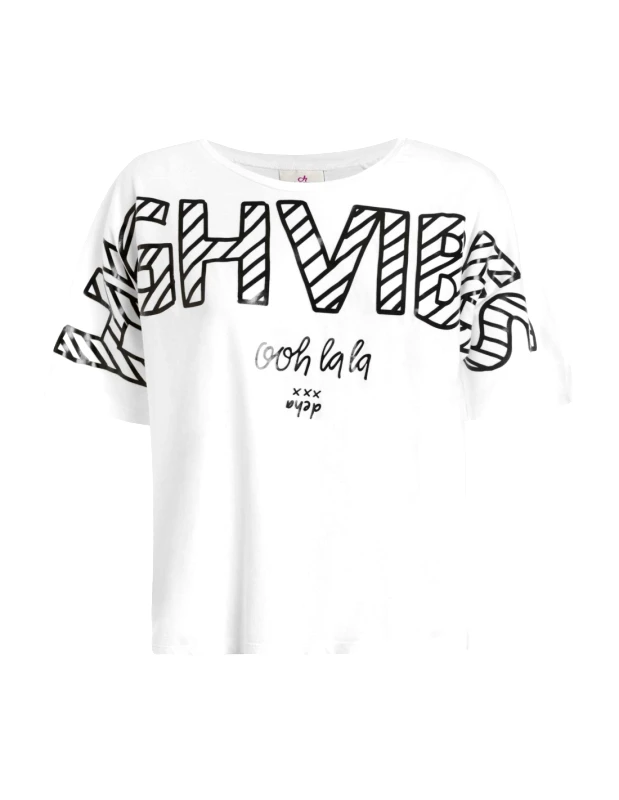 DEHA Deha Γυναικείο T-shirt Λευκό με Στάμπα D63671-10001