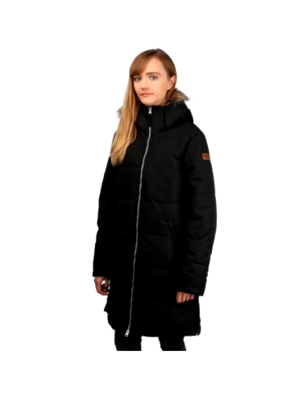 Icepeak Icepeak Vittoria Μακρύ Γυναικείο Puffer Μπουφάν για Χειμώνα Μαύρο 453287588E
