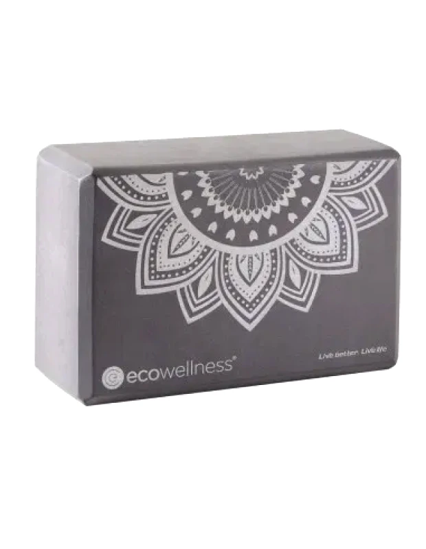 EcoWellness Ecowellness Yoga Block QB022 Yoga Τουβλάκι Γκρι 22x7.5x15cm