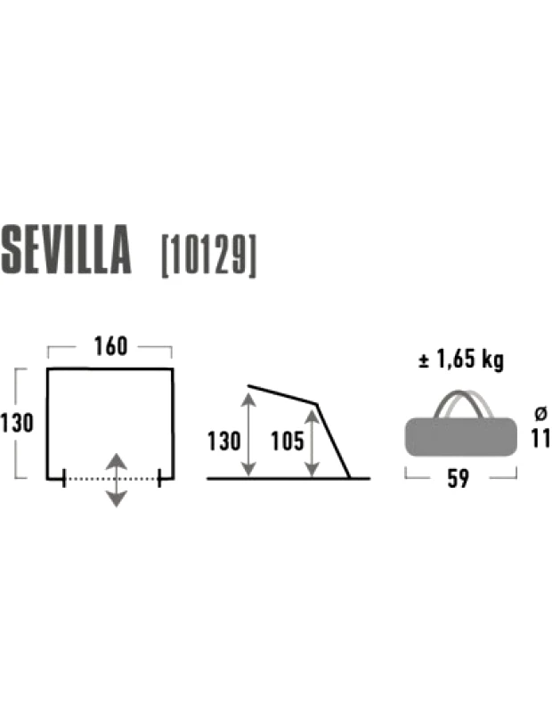 High Peak High Peak Beach Tent Sevilla blue gray 10129