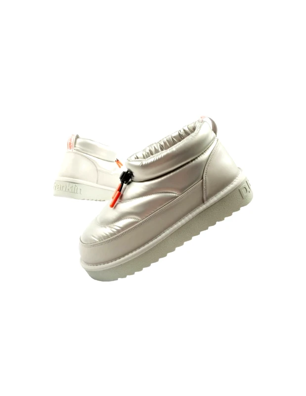D.Franklin DFranklin women's snow boots winter fashionable insulated ankle boots silver