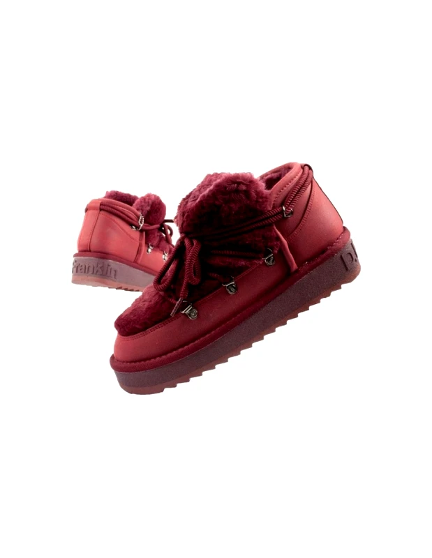 D.Franklin DFranklin women's winter snow boots fashionable fur lining burgundy