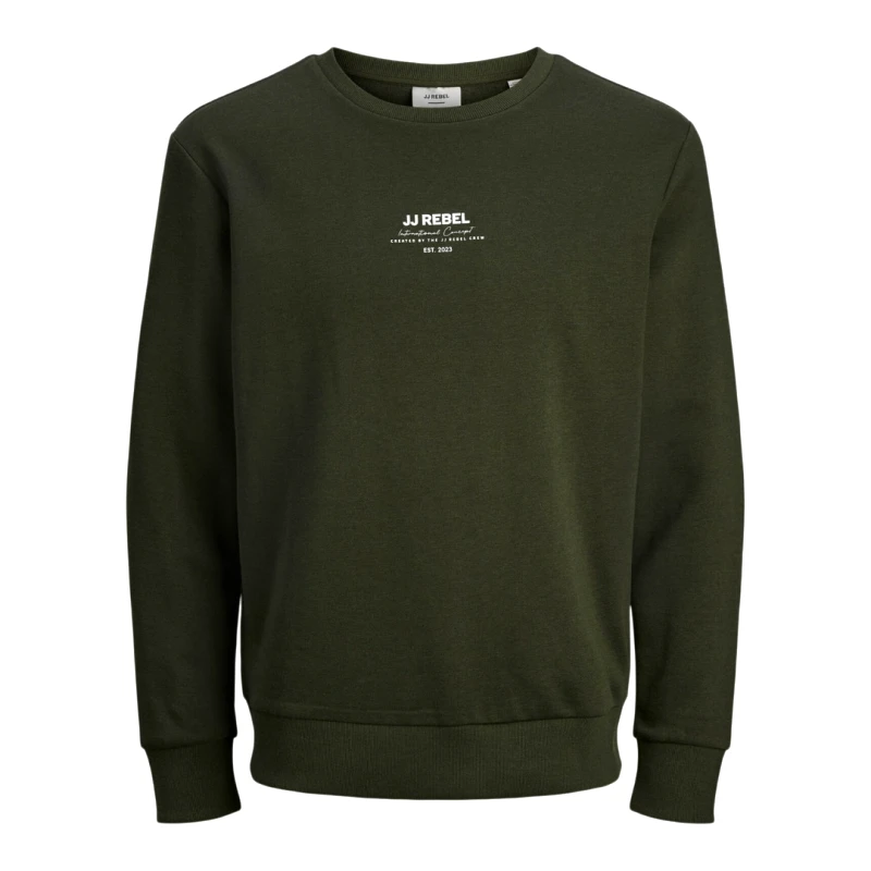 JJ REBEL JJ REBEL JREBLINO SWEAT CREW NECK 12268877-KOMBU GREEN ΛΑΔΙ