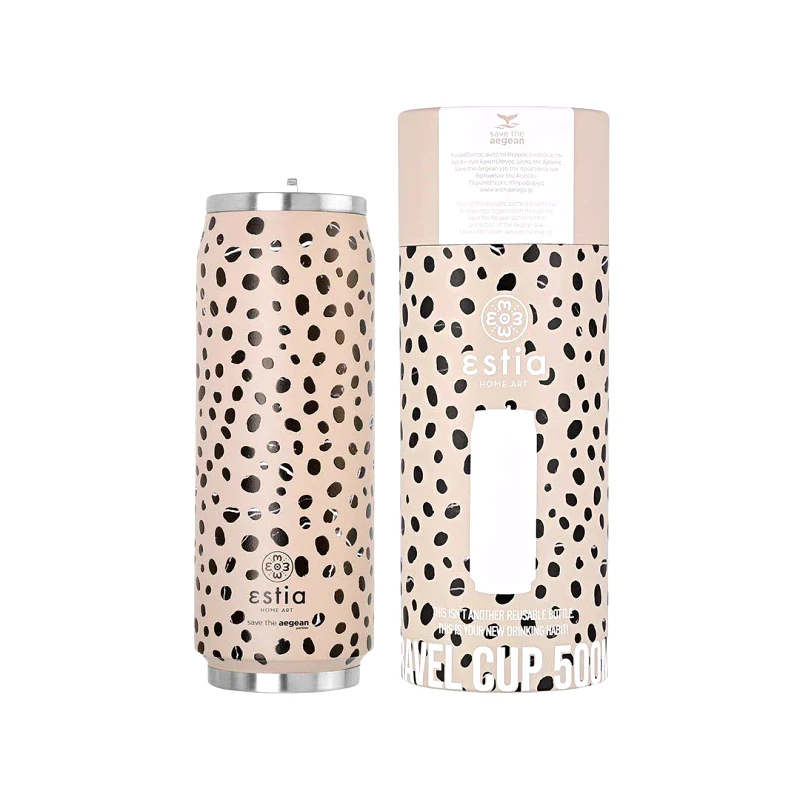 Estia ESTIA TRAVEL CUP STA 500ml LEOPARD TAUPE 01-16777 Μπέζ