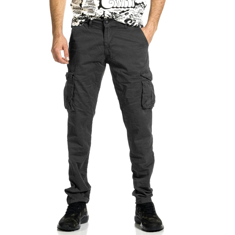Blackzi Ανδρικό γκρι παντελόνι cargo Blackzi 8020