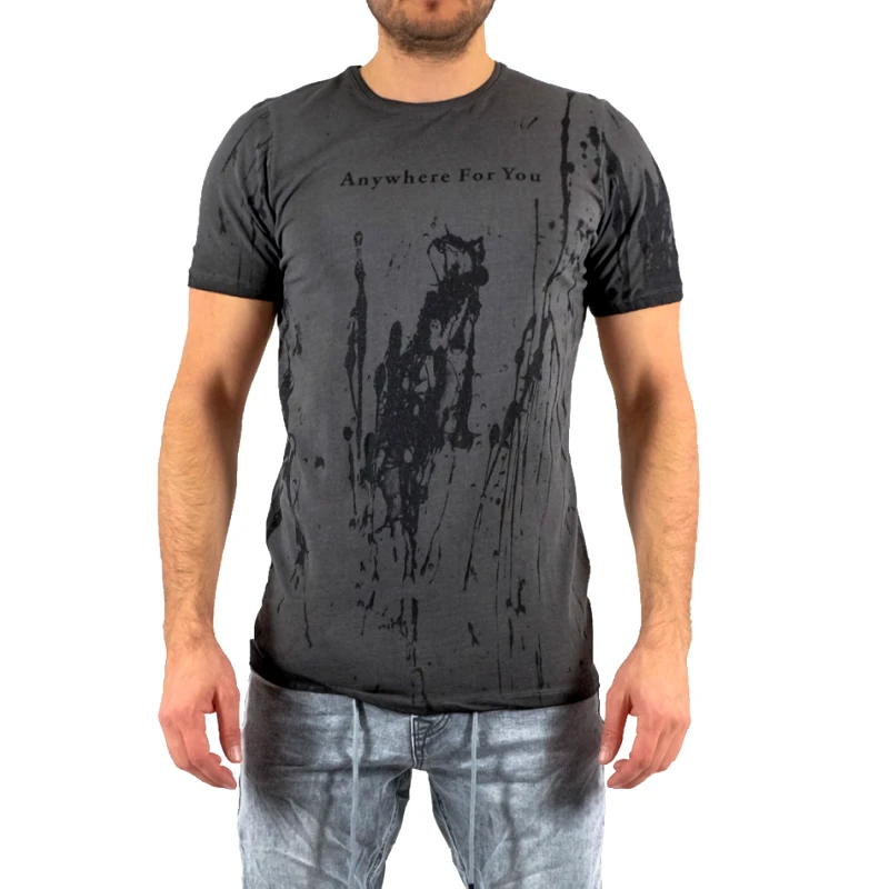 Lagos Ανδρική γκρι κοντομάνικη μπλούζα Lagos 21238