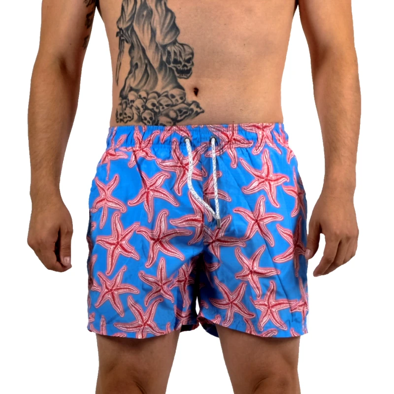 Island Haze Island Haze Ανδρικό γαλάζιο μαγιό Starfish ID5806CCS