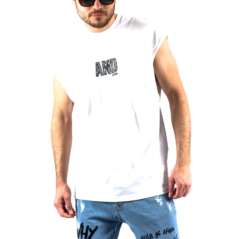 Breezy Ανδρική λευκή κοντομάνικη μπλούζα Breezy 22201113