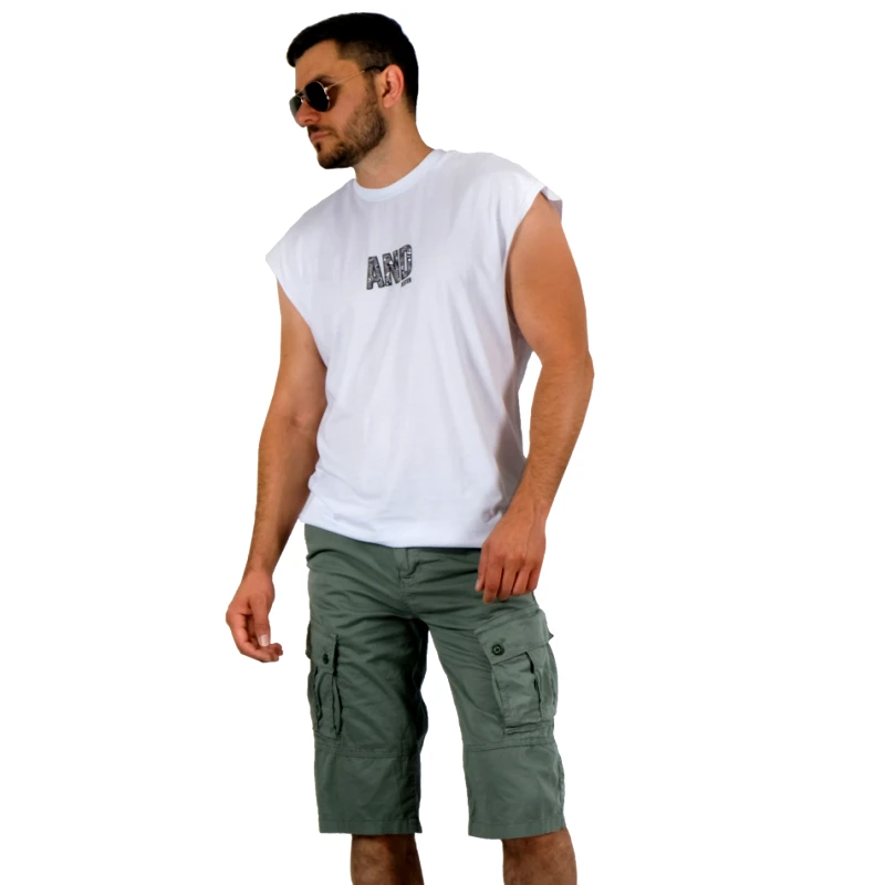Blackzi Ανδρικό πράσινο-γκρι βερμούδα Cargo Blackzi 2097