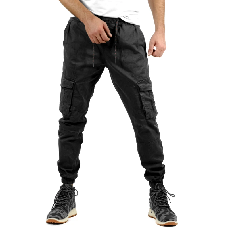 Blackzi Ανδρικό γκρι παντελόνι cargo Blackzi 8175