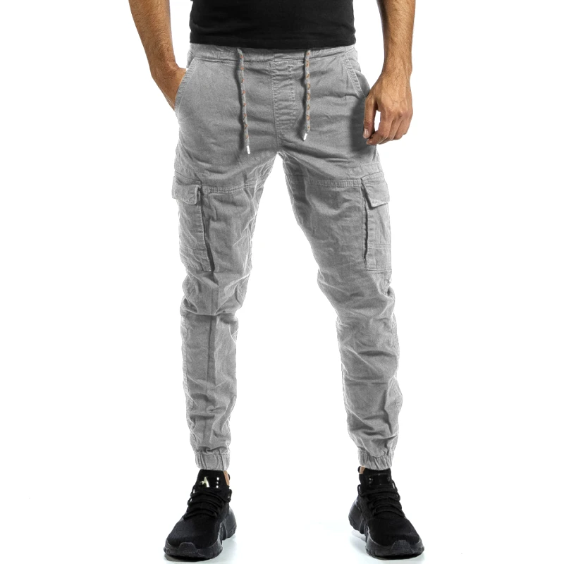 Blackzi Ανδρικό γκρι παντελόνι cargo Blackzi 8175