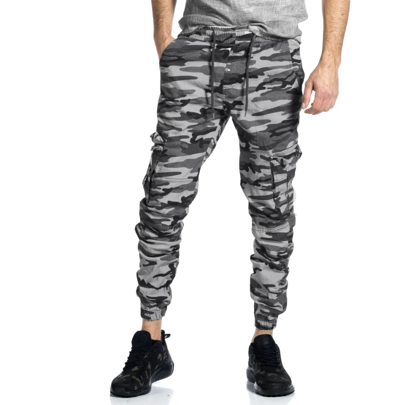 Blackzi Ανδρικό γκρι καμουφλαζ παντελόνι cargo Blackzi 8082