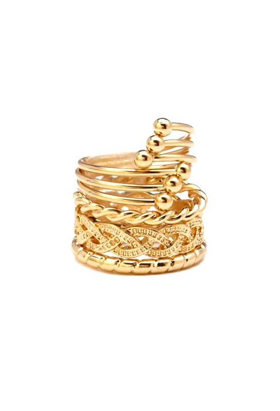   Cutout Midi Ring Set