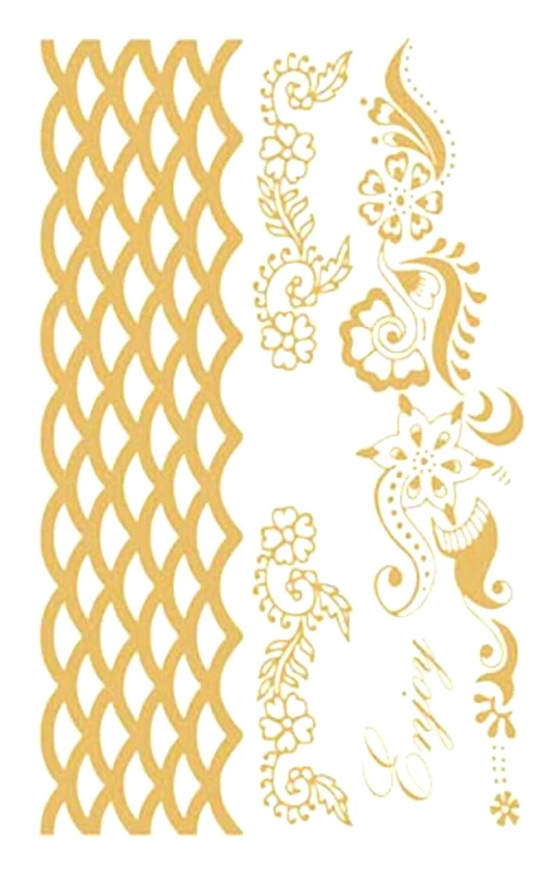 Gold Temporary Tattoo