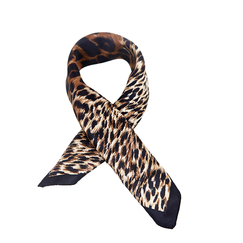 Animal Print Silk Scarf