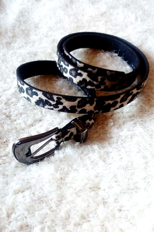 Slim Leopard Belt