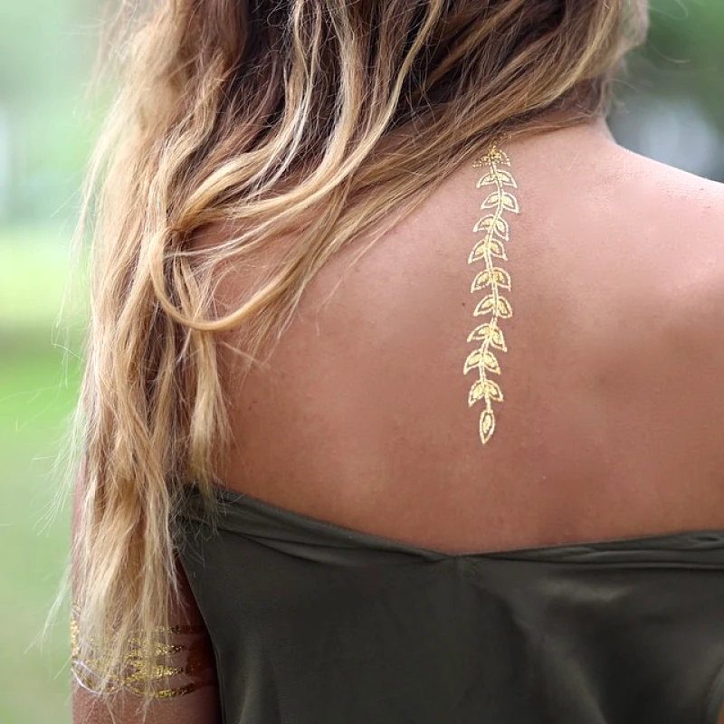 Gold Temporary Tattoo