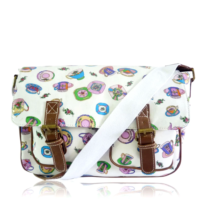Tea Party Print Cross Body Bag