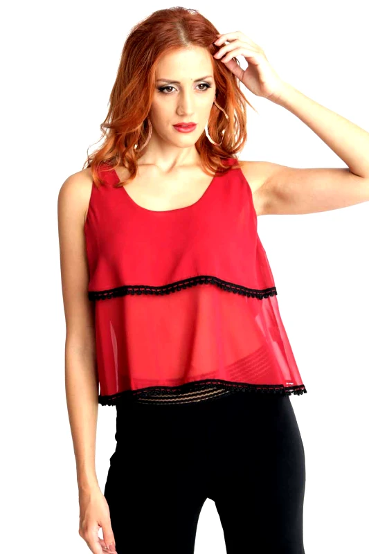 Muslin Blouse With Ruffles