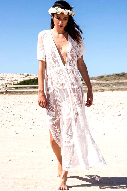 Long Lace Kimono