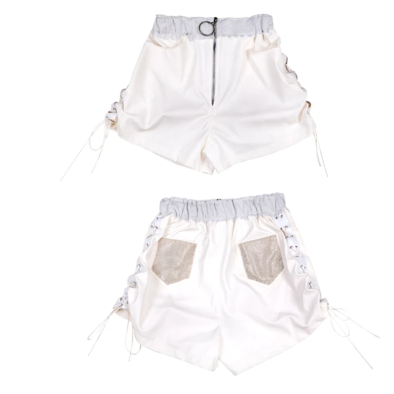 ΣΟΡT ΛΕΥΚΟ ΑΠΟ ΛΕΠΤΟ &quot;ΝΕΟPRENE&quot; YΦAΣMA,ΨΗΛOMEΣO ΜΕ ΑΣΗΜΙ ΛΑΣΤΙΧΟ, KOΡΔONIA, ΦΕΡΜΟΥΑΡ ΚΑΙ ΤΣΕΠΕΣ ΜΕ ΣΤΡΑΣ &quot;ALEX KATSAITI X STYLISHIOUS&quot;