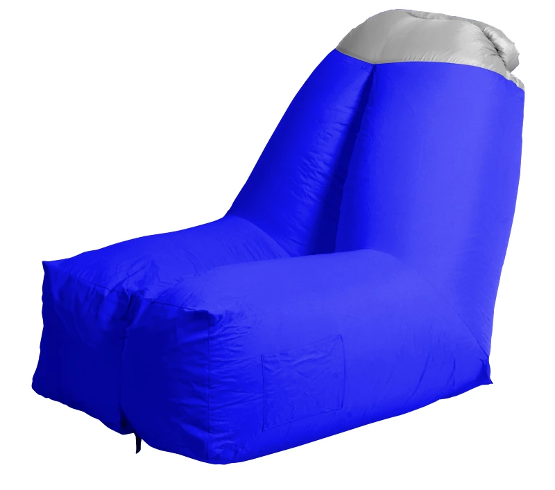 LIANOS Μπλέ Φουσκωτή Πολυθρόνα Παραλίας 121 x 91 x 98(h)cm