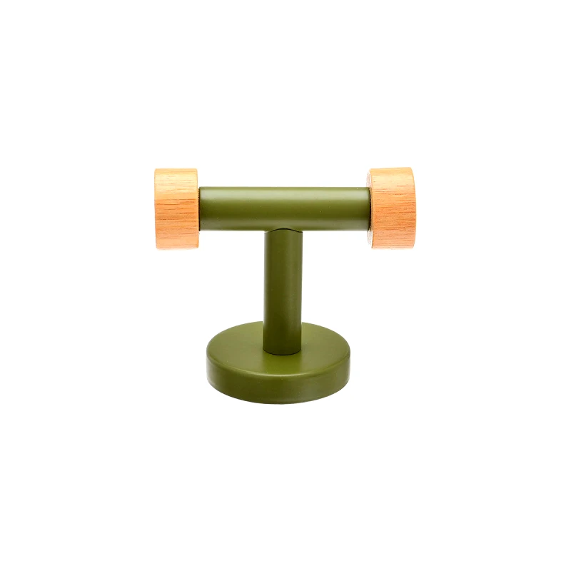 ESTIA Estia κρεμαστρα επιτοιχια bamboo essentials διπλη μεταλλικη olive green 02-15169
