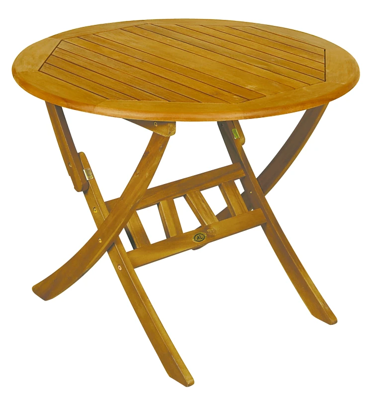 LIANOS Ξύλινο ,Στρογγυλό Πτυσσόμενο Τραπέζι Acacia 90 x 75(h)cm
