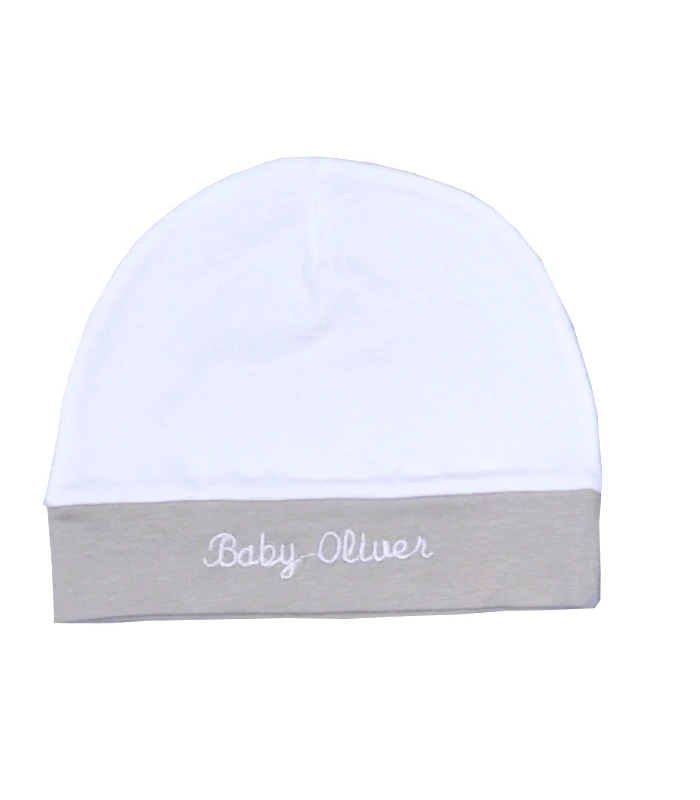 Baby Oliver Oliver Baby des.14 Σκουφάκι Λευκό-Μόκα