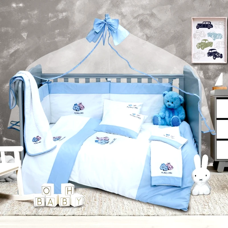 SB Home Σετ σεντ. Bebe κεντ. (120x170) /my baby cars blue, sb home